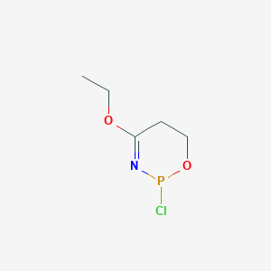 molecular formula C5H9ClNO2P B15450584 2-Chloro-4-ethoxy-5,6-dihydro-2H-1,3,2-oxazaphosphinine CAS No. 62769-43-1