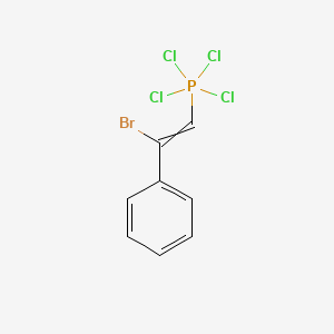 molecular formula C8H6BrCl4P B15450586 (2-Bromo-2-phenylethenyl)(tetrachloro)-lambda~5~-phosphane CAS No. 62266-88-0