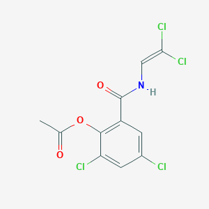 molecular formula C11H7Cl4NO3 B15450591 2,4-Dichloro-6-[(2,2-dichloroethenyl)carbamoyl]phenyl acetate CAS No. 62513-97-7