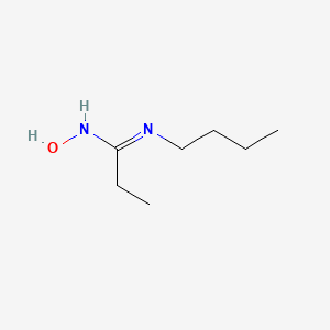 molecular formula C7H16N2O B15450621 Propanimidamide, N-butyl-N'-hydroxy- CAS No. 62626-23-7