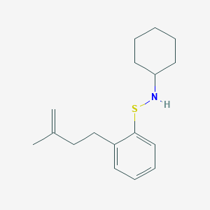 molecular formula C17H25NS B15450623 N-{[2-(3-Methylbut-3-en-1-yl)phenyl]sulfanyl}cyclohexanamine CAS No. 62317-76-4