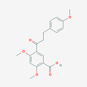 molecular formula C19H20O6 B15450628 2,4-Dimethoxy-5-[3-(4-methoxyphenyl)propanoyl]benzoic acid CAS No. 62435-16-9