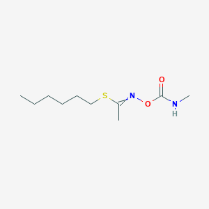 molecular formula C10H20N2O2S B15450652 Hexyl N-[(methylcarbamoyl)oxy]ethanimidothioate CAS No. 62790-54-9