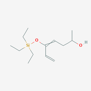 molecular formula C13H26O2Si B15450669 5-[(Triethylsilyl)oxy]hepta-4,6-dien-2-ol CAS No. 62418-78-4