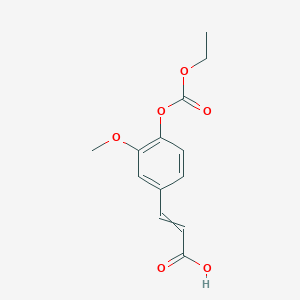 3-{4-[(Ethoxycarbonyl)oxy]-3-methoxyphenyl}prop-2-enoic acid