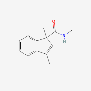 molecular formula C13H15NO B15450683 N,1,3-Trimethyl-1H-indene-1-carboxamide CAS No. 62291-87-6