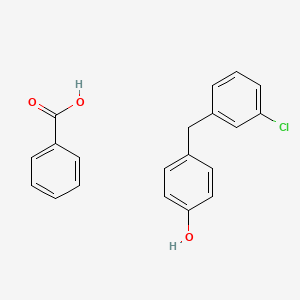 Benzoic acid;4-[(3-chlorophenyl)methyl]phenol