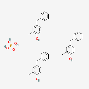 4-Benzyl-2-methylphenol;phosphoric acid