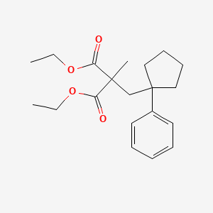 molecular formula C20H28O4 B15450717 Diethyl methyl[(1-phenylcyclopentyl)methyl]propanedioate CAS No. 62636-45-7