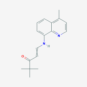 4,4-Dimethyl-1-[(4-methylquinolin-8-yl)amino]pent-1-en-3-one