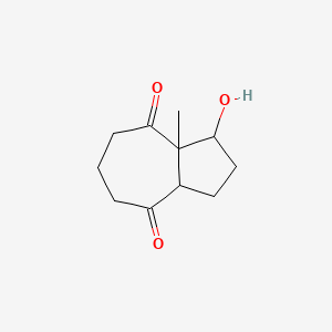 molecular formula C11H16O3 B15450739 1-Hydroxy-8a-methylhexahydroazulene-4,8(1H,5H)-dione CAS No. 62824-27-5