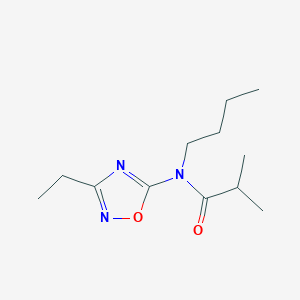 molecular formula C12H21N3O2 B15450758 N-Butyl-N-(3-ethyl-1,2,4-oxadiazol-5-YL)-2-methylpropanamide CAS No. 62347-82-4