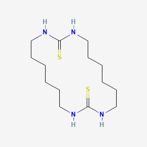 molecular formula C14H28N4S2 B15450825 1,3,10,12-Tetraazacyclooctadecane-2,11-dithione CAS No. 62829-34-9