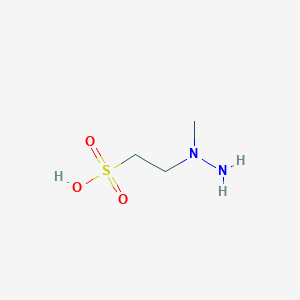 molecular formula C3H10N2O3S B15450847 2-(1-Methylhydrazinyl)ethane-1-sulfonic acid CAS No. 62716-45-4