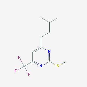 4-(3-Methylbutyl)-2-(methylsulfanyl)-6-(trifluoromethyl)pyrimidine