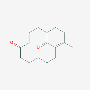 molecular formula C16H24O2 B15450981 12-Methylbicyclo[9.3.1]pentadec-11-ene-5,15-dione CAS No. 62788-40-3