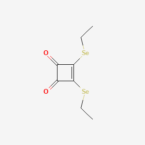 molecular formula C8H10O2Se2 B15450990 3,4-Bis(ethylselanyl)cyclobut-3-ene-1,2-dione CAS No. 62721-23-7