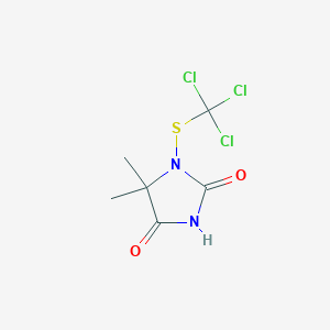 molecular formula C6H7Cl3N2O2S B15451028 5,5-Dimethyl-1-[(trichloromethyl)sulfanyl]imidazolidine-2,4-dione CAS No. 62806-47-7