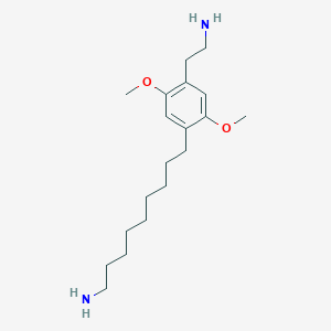 molecular formula C19H34N2O2 B15451051 9-[4-(2-Aminoethyl)-2,5-dimethoxyphenyl]nonan-1-amine CAS No. 62397-82-4