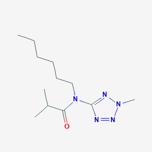 molecular formula C12H23N5O B15451073 N-Hexyl-2-methyl-N-(2-methyl-2H-tetrazol-5-yl)propanamide CAS No. 62400-21-9