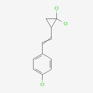 molecular formula C11H9Cl3 B15451098 1-Chloro-4-[2-(2,2-dichlorocyclopropyl)ethenyl]benzene CAS No. 62666-44-8