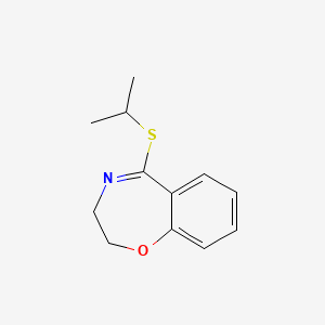 molecular formula C12H15NOS B15451102 1,4-Benzoxazepine, 2,3-dihydro-5-[(1-methylethyl)thio]- CAS No. 62407-36-7