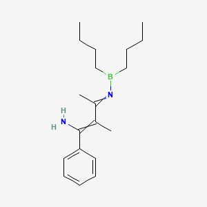 molecular formula C19H31BN2 B15451110 3-[(Dibutylboranyl)imino]-2-methyl-1-phenylbut-1-en-1-amine CAS No. 62360-52-5