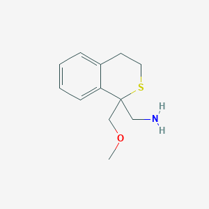 molecular formula C12H17NOS B15451145 1-[1-(Methoxymethyl)-3,4-dihydro-1H-2-benzothiopyran-1-yl]methanamine CAS No. 62525-39-7