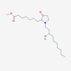 molecular formula C22H41NO4 B15451167 Methyl 7-[1-(3-hydroxydecyl)-3-oxopyrrolidin-2-YL]heptanoate CAS No. 62333-54-4