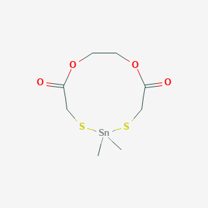 molecular formula C8H14O4S2Sn B15451177 5,5-Dimethyl-1,9-dioxa-4,6-dithia-5-stannacycloundecane-2,8-dione CAS No. 62750-48-5