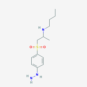 molecular formula C13H23N3O2S B15451220 N-[1-(4-Hydrazinylbenzene-1-sulfonyl)propan-2-yl]butan-1-amine CAS No. 62487-64-3