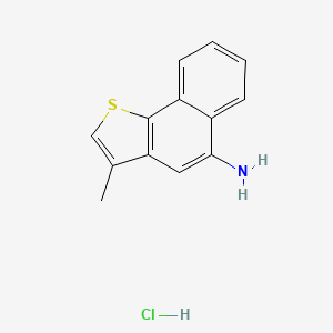 molecular formula C13H12ClNS B15451238 3-Methylbenzo[g][1]benzothiol-5-amine;hydrochloride CAS No. 62615-37-6