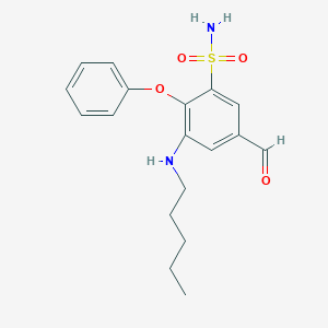 5-Formyl-3-(pentylamino)-2-phenoxybenzene-1-sulfonamide