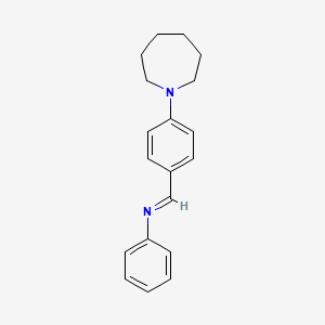 (E)-1-[4-(Azepan-1-yl)phenyl]-N-phenylmethanimine