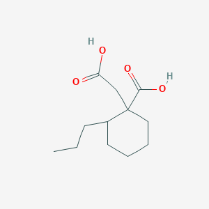 1-(Carboxymethyl)-2-propylcyclohexane-1-carboxylic acid