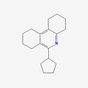 molecular formula C18H25N B15451270 6-Cyclopentyl-1,2,3,4,7,8,9,10-octahydrophenanthridine CAS No. 62615-04-7