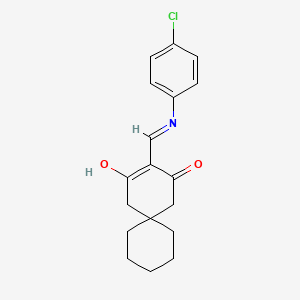 molecular formula C18H20ClNO2 B15451293 Spiro[5.5]undecane-2,4-dione, 3-[[(4-chlorophenyl)amino]methylene]- CAS No. 62370-49-4