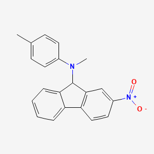 molecular formula C21H18N2O2 B15451315 N-Methyl-N-(4-methylphenyl)-2-nitro-9H-fluoren-9-amine CAS No. 62799-34-2