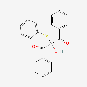 molecular formula C21H16O3S B15451319 2-Hydroxy-1,3-diphenyl-2-(phenylsulfanyl)propane-1,3-dione CAS No. 62830-56-2