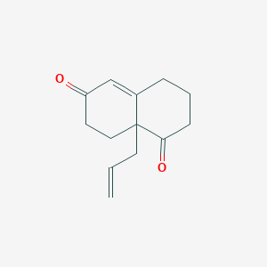 molecular formula C13H16O2 B15451366 1,6(2H,7H)-Naphthalenedione, 3,4,8,8a-tetrahydro-8a-(2-propenyl)- CAS No. 62770-53-0