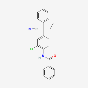 molecular formula C23H19ClN2O B15451404 N-[2-Chloro-4-(1-cyano-1-phenylpropyl)phenyl]benzamide CAS No. 62567-82-2