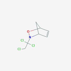 molecular formula C7H8Cl3NO B15451421 3-(1,1,2-Trichloroethyl)-2-oxa-3-azabicyclo[2.2.1]hept-5-ene CAS No. 62736-34-9