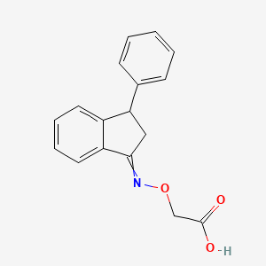 {[(3-Phenyl-2,3-dihydro-1H-inden-1-ylidene)amino]oxy}acetic acid