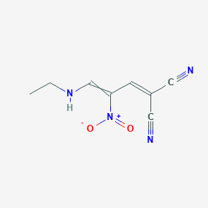 molecular formula C8H8N4O2 B15451439 [3-(Ethylamino)-2-nitroprop-2-en-1-ylidene]propanedinitrile CAS No. 62519-16-8