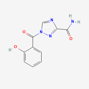 molecular formula C10H8N4O3 B15451446 1-(2-Hydroxybenzoyl)-1H-1,2,4-triazole-3-carboxamide CAS No. 62735-29-9