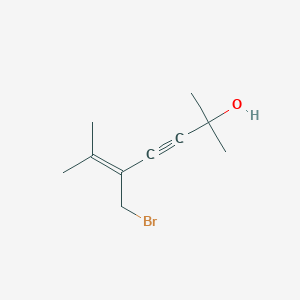 molecular formula C10H15BrO B15451476 5-(Bromomethyl)-2,6-dimethylhept-5-en-3-yn-2-ol CAS No. 62839-45-6