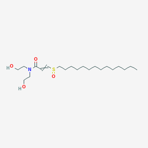 molecular formula C21H41NO4S B15451491 N,N-Bis(2-hydroxyethyl)-3-(tetradecane-1-sulfinyl)prop-2-enamide CAS No. 62555-40-2