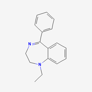 molecular formula C17H18N2 B15451514 1-Ethyl-5-phenyl-2,3-dihydro-1H-1,4-benzodiazepine CAS No. 62391-30-4