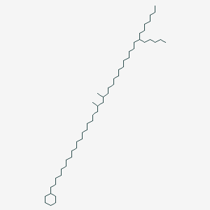 molecular formula C54H108 B15451537 (19,21-Dimethyl-34-pentylhentetracontyl)cyclohexane CAS No. 62635-91-0