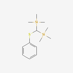 molecular formula C13H24SSi2 B15451544 Trimethyl-[phenylsulfanyl(trimethylsilyl)methyl]silane CAS No. 62761-90-4